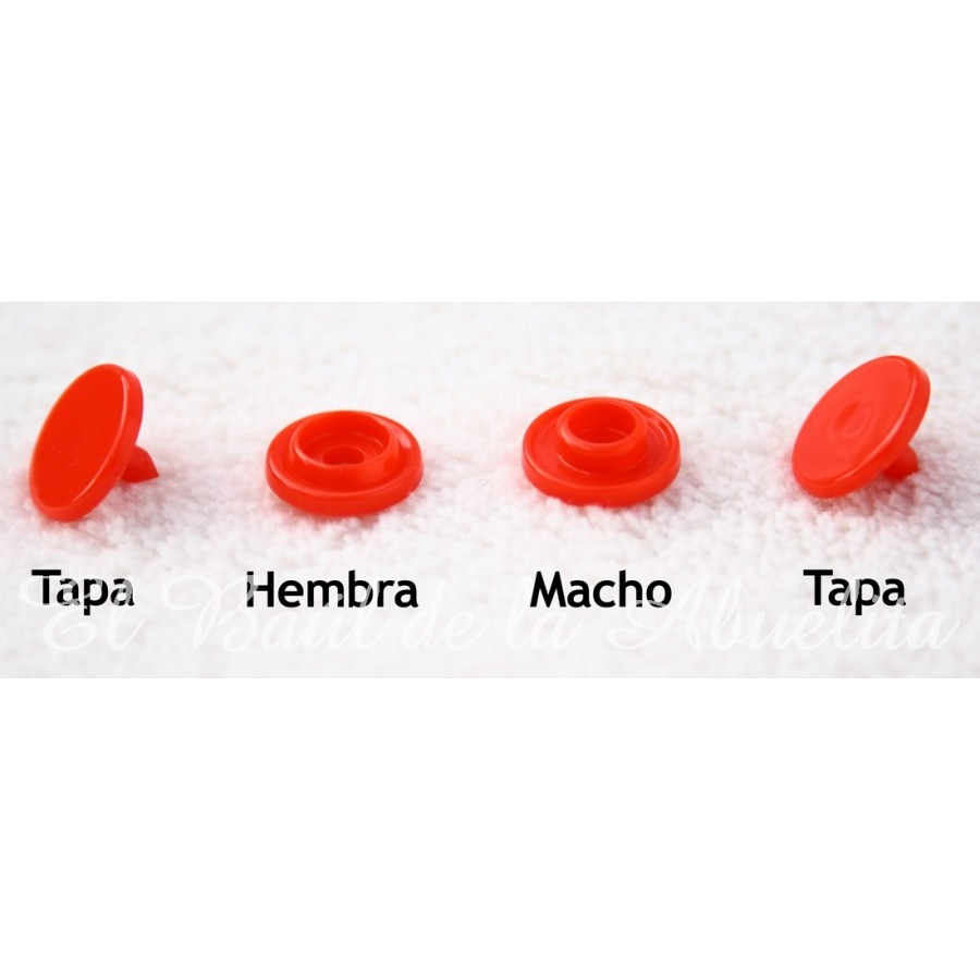 30 botones de presión de plástico Color Snaps 12.4 mm - Azul / Gris /  Blanco x1 - Perles & Co